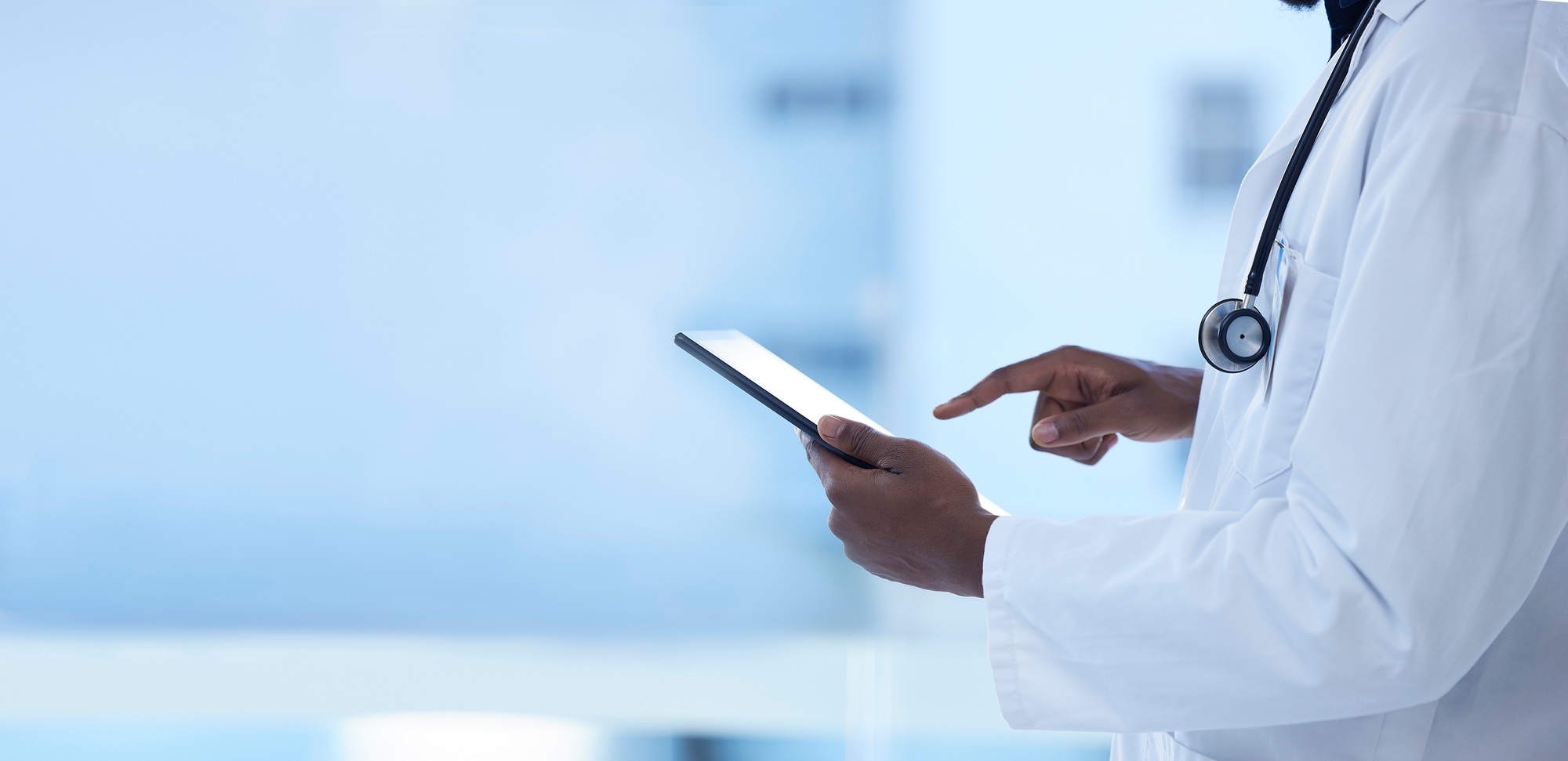 Mockup, hands and doctor with tablet, healthcare or futuristic telehealth in hospital. Hand, surgeo Mockup, hands and doctor with tablet, healthcare or futuristic telehealth in hospital. Hand, surgeo